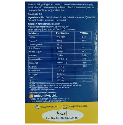 Reicuri Paradox Omega 3 Capsule