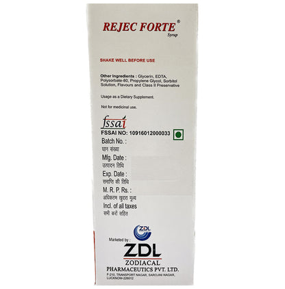 Rejec Forte Syrup Sugar Free