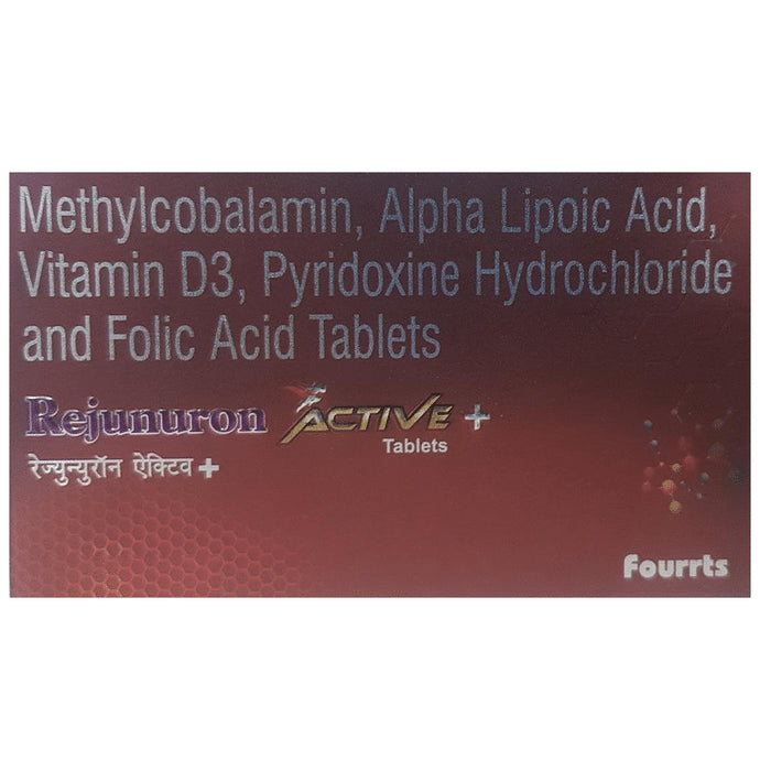 Rejunuron Active + | With Methylcobalamin, ALA, Vitamin D3 & Folic Acid | Tablet - Classic Derma
