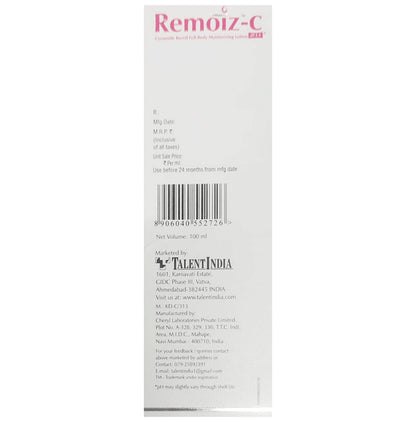 Remoiz C Ceramide Based Full Body Based Moisturizing Lotion