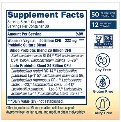 RenewLife Women's Vaginal Probiotic Capusle Vaginal Capsule