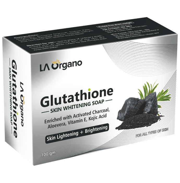 LA Organo Glutathione Skin Whitening Soap Charcoal - Classic Derma