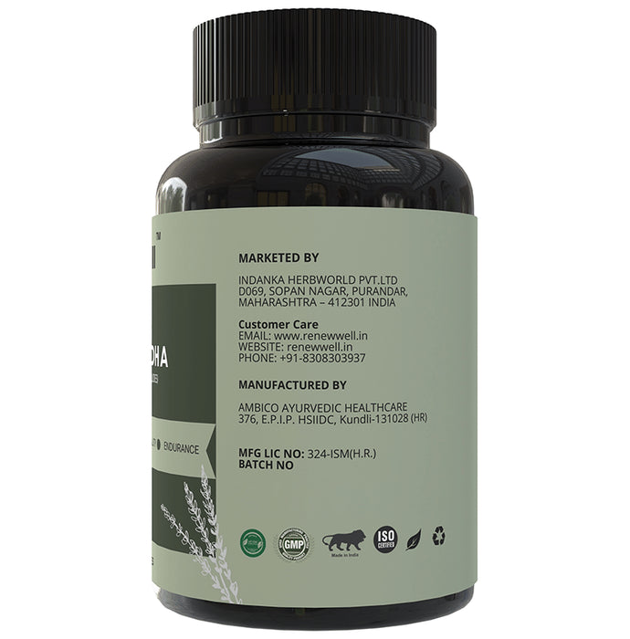 Renewwell KSM 66 Ashwagandha Capsules (60 Each)