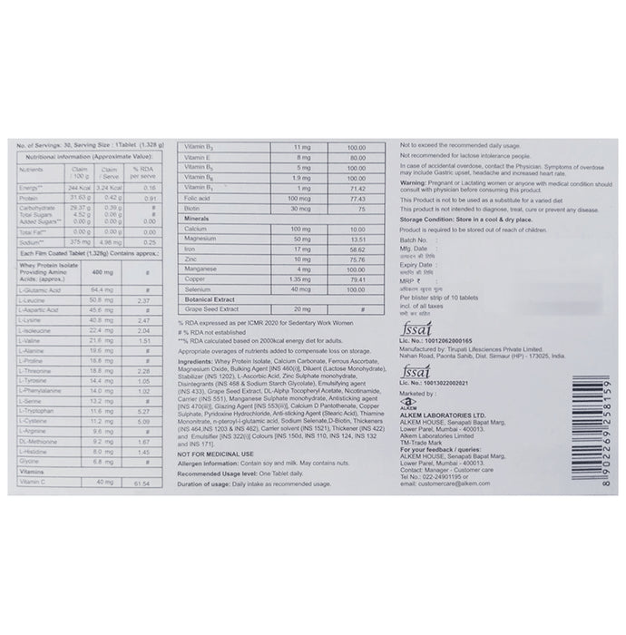 Renocia Tablet with Biotin, Amino Acids, Vitamins, Minerals & Grape Seed Extract