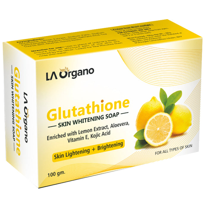 LA Organo Glutathione Skin Whitening Soap Lemon Extract - Classic Derma