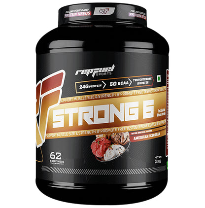 Repfuel Sports Strong 6 Whey Protein Powder American Ice Cream - Classic Derma