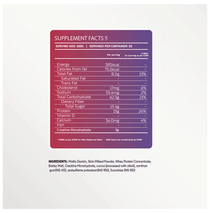 Repfuel Sports Swole Mass Gainer Powder Crazy Chocolate