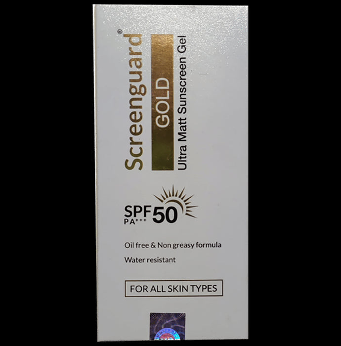 Screenguard Gold Ultra Matte Sunecreen Gel SPF 50 PA+++ - Classic Derma