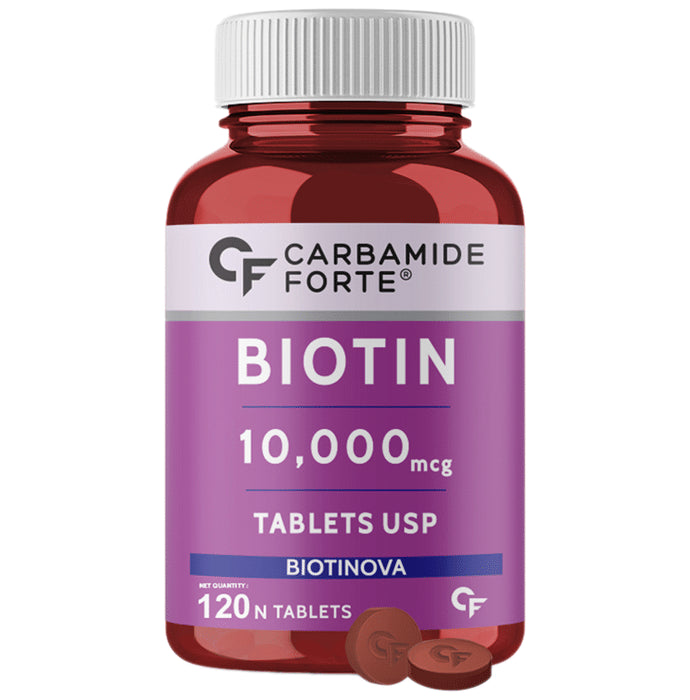 Carbamide Forte Biotin 10,000mcg Vitamin B7 Tablet for Skin, Hair & Nail Health - Classic Derma