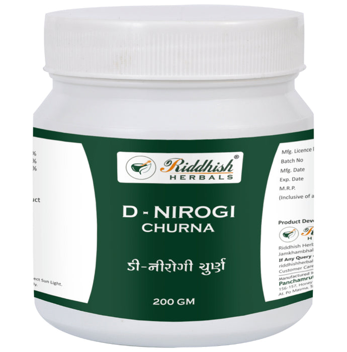 Riddhish Herbals D Nirogi Churna (200 gm Each) - Classic Derma