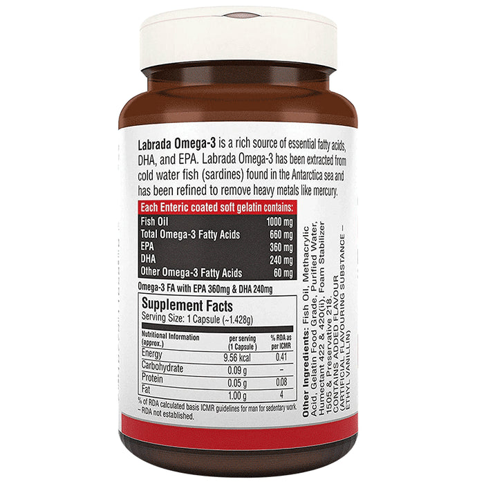 Labrada Double Strength Omega 3 Fatty Acid Soft Gelatin Capsule