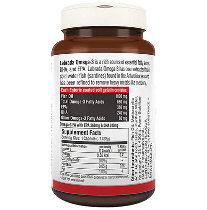 Labrada Double Strength Omega 3 Fatty Acid Soft Gelatin Capsule