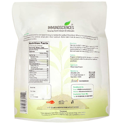 Immunosciences Wheet Grass Powder Gluten Free