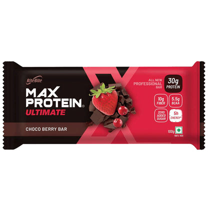RiteBite Max Protein Ultimate Bar | Flavour Choco Berry - Classic Derma