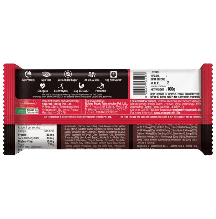 RiteBite Max Protein Ultimate Bar | Flavour Choco Berry