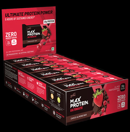 RiteBite Max Protein Ultimate Bar | Flavour Choco Berry - Classic Derma