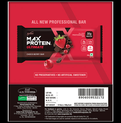 RiteBite Max Protein Ultimate Bar | Flavour Choco Berry
