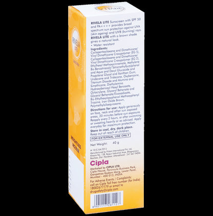 Rivela Lite Weightless Mousse Broad Spectrum UVA/UVB Sunscreen | Bronze SPF 50+