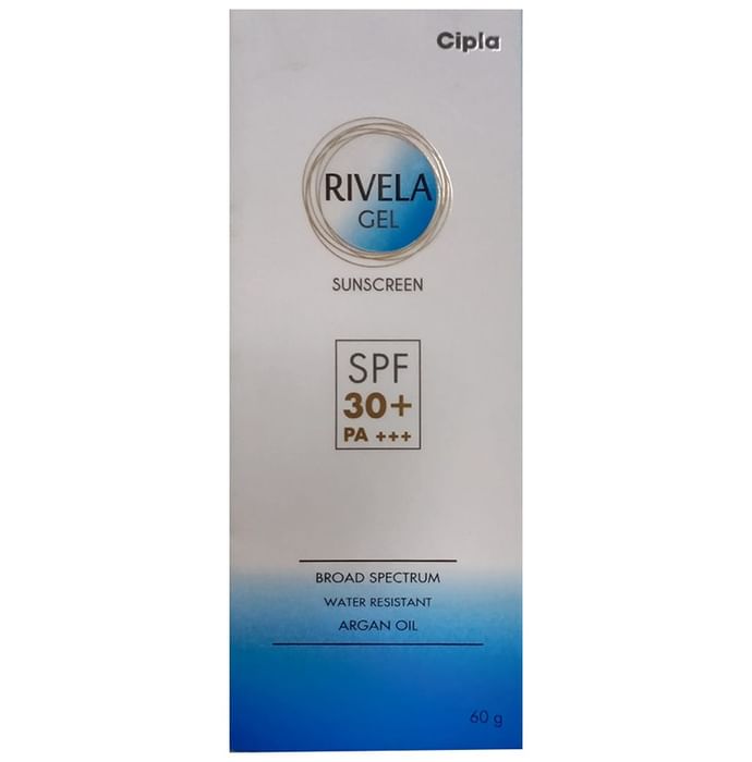 Rivela Sunscreen Gel SPF 30+ PA+++ with Argan Oil | UVA/UVB Protection | Water-Resistant - Classic Derma