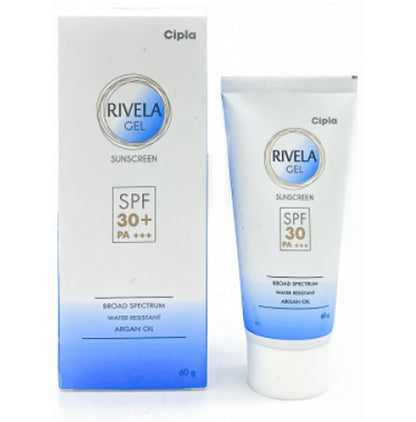 Rivela Sunscreen Gel SPF 30+ PA+++ with Argan Oil | UVA/UVB Protection | Water Resistant
