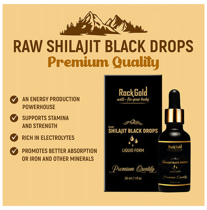 Rock Gold Raw Shilajit Black Drop