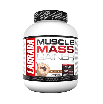 Labrada Nutrition Muscle Mass Gainer with Creatine for Muscle Support | Flavour Chocolate - Classic Derma