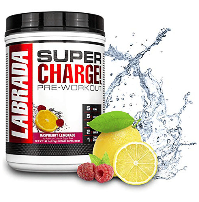 Labrada Nutrition Super Charge Pre-Workout Powder Raspberry Lemonade - Classic Derma