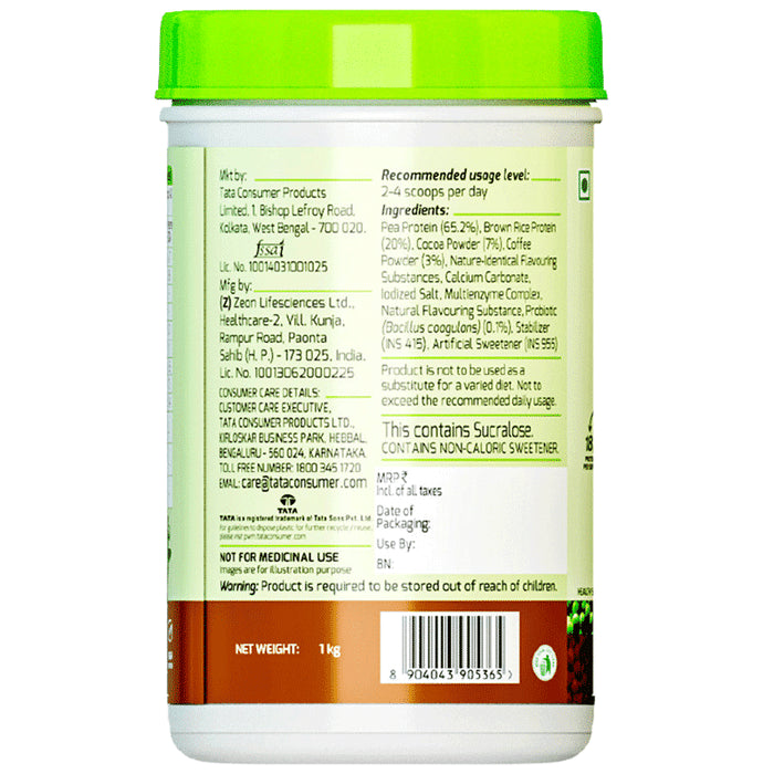 Tata Go Fit Plant Protein for Women, Gut-Friendly Probiotics Cafe Mocha