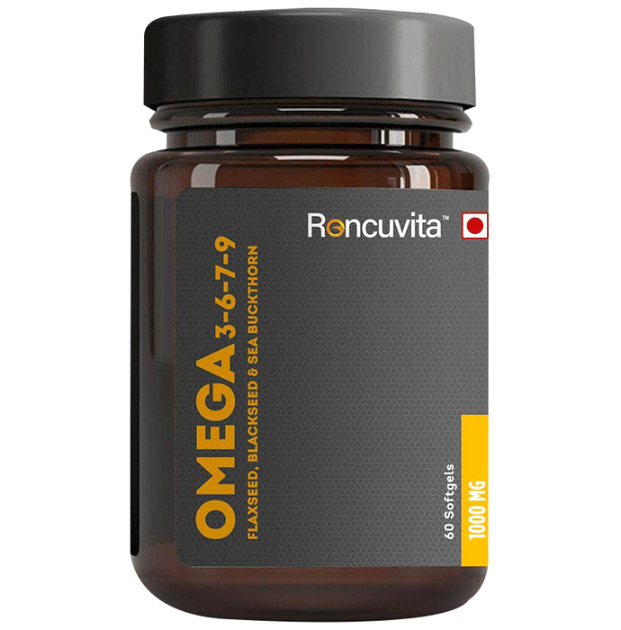 Roncuvita Omega 3 6 7 9 Flaxseed, Blackseed & Sea Buckthorn Softgel - Classic Derma