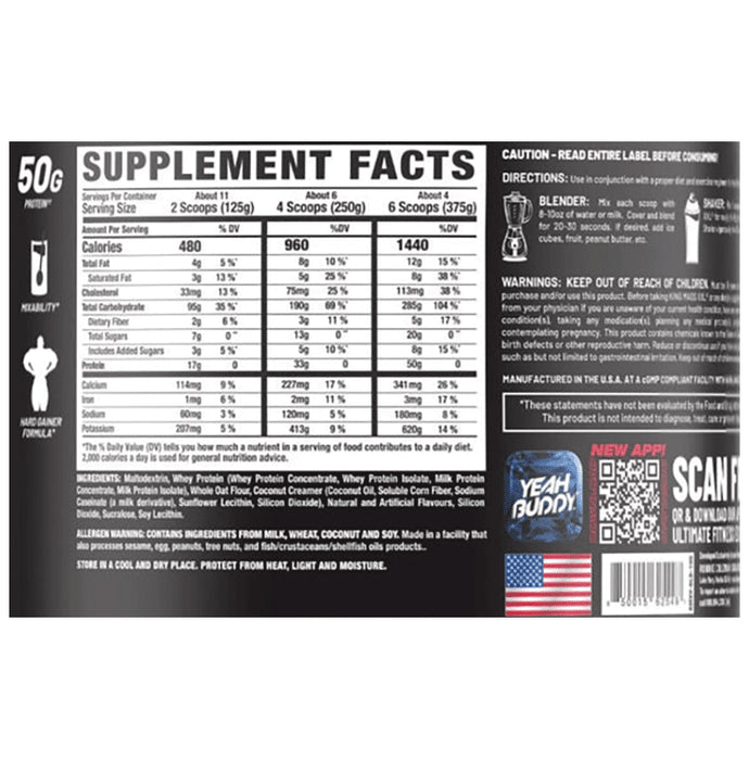 Ronnie Coleman King Mass XXL Milk Chocolate Powder