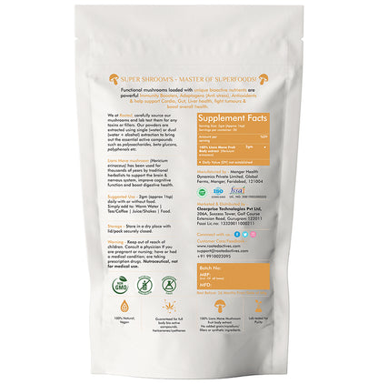 Rooted Active Naturals Lion's Mane Mushroom Extract Powder