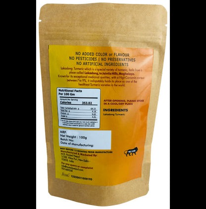Rooted Peepul Pure Lakadong Turmeric Powder