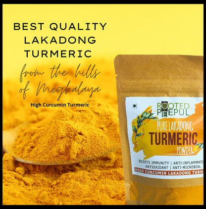 Rooted Peepul Pure Lakadong Turmeric Powder