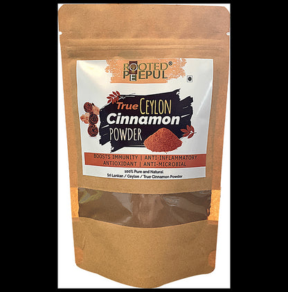 Rooted Peepul True Ceylon Cinnamon Powder - Classic Derma