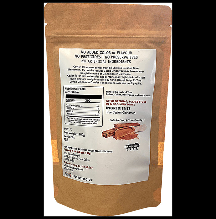 Rooted Peepul True Ceylon Cinnamon Powder