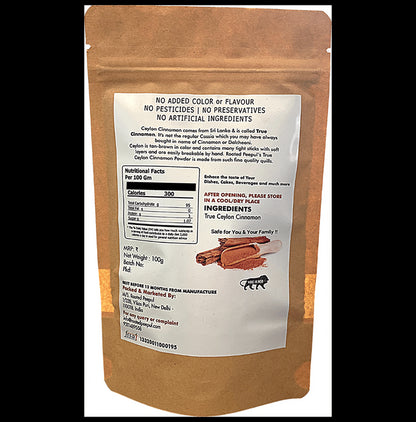 Rooted Peepul True Ceylon Cinnamon Powder