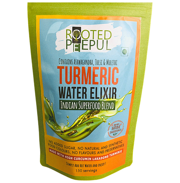 Rooted Peepul Turmeric Water Elixir Indian Superfood Blend - Classic Derma