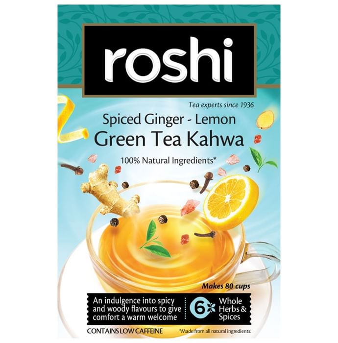 Roshi Spiced Ginger-Lemon Green Tea Kahwa - Classic Derma