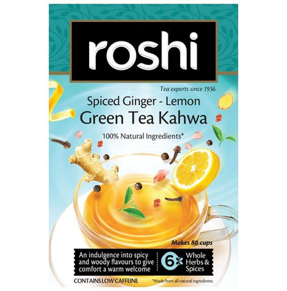 Roshi Spiced Ginger-Lemon Green Tea Kahwa - Classic Derma