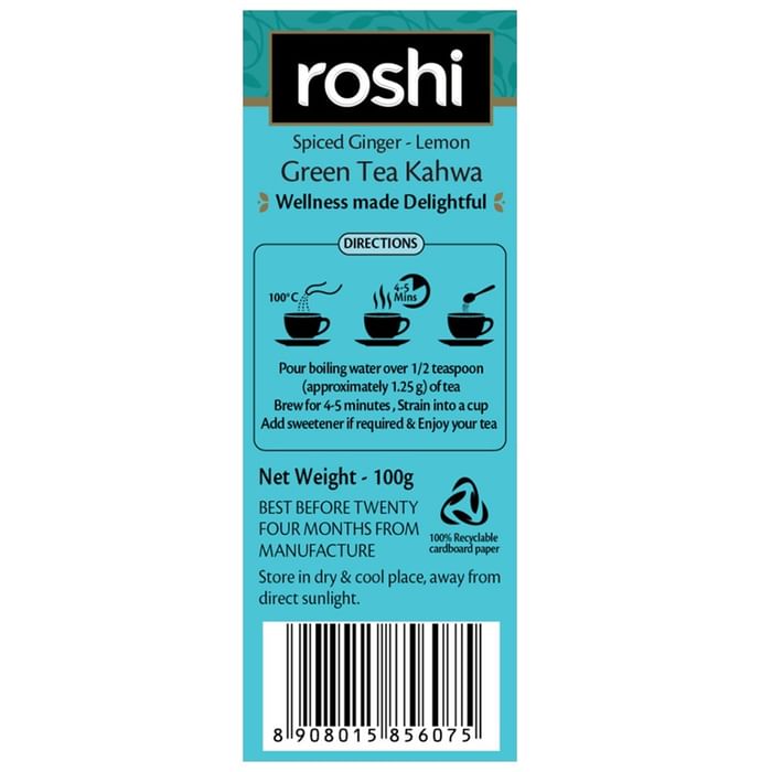 Roshi Spiced Ginger-Lemon Green Tea Kahwa