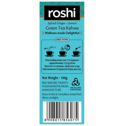 Roshi Spiced Ginger-Lemon Green Tea Kahwa