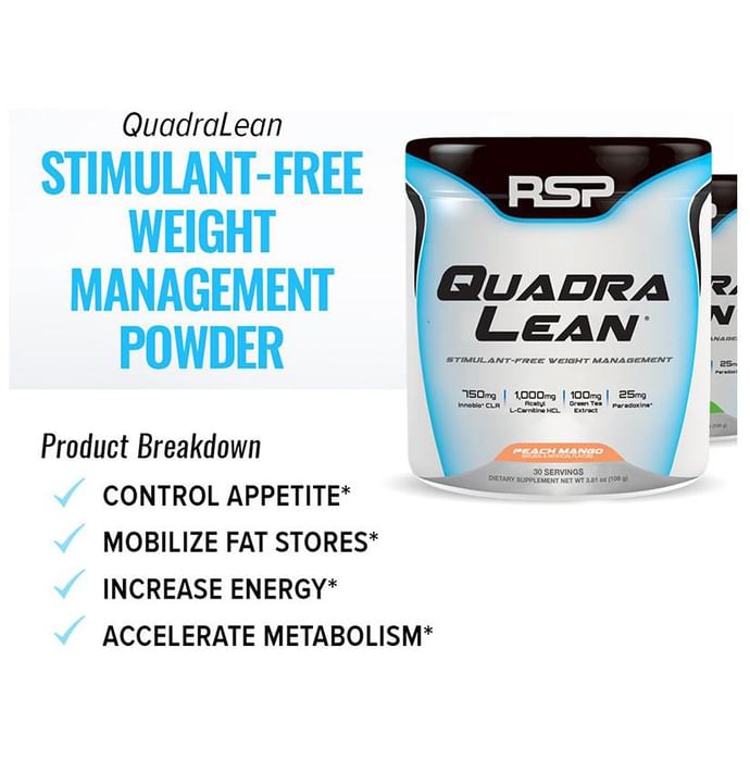 RSP Nutrition Quadra Lean Powder Peach Mango