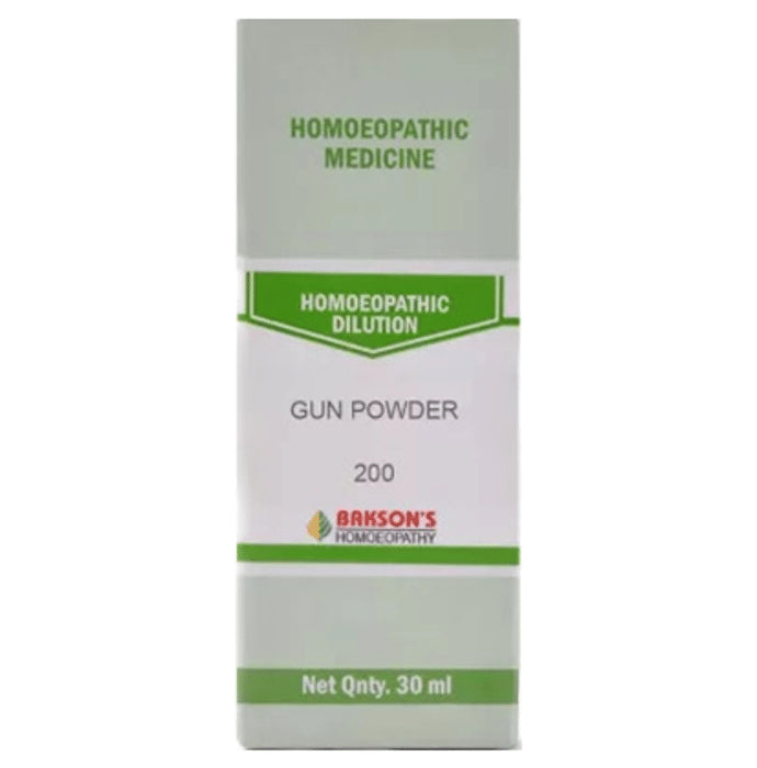 Bakson's Homeopathy Gun Powder Dilution 200 - Classic Derma