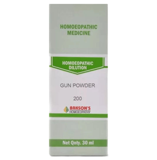 Bakson's Homeopathy Gun Powder Dilution 200 - Classic Derma