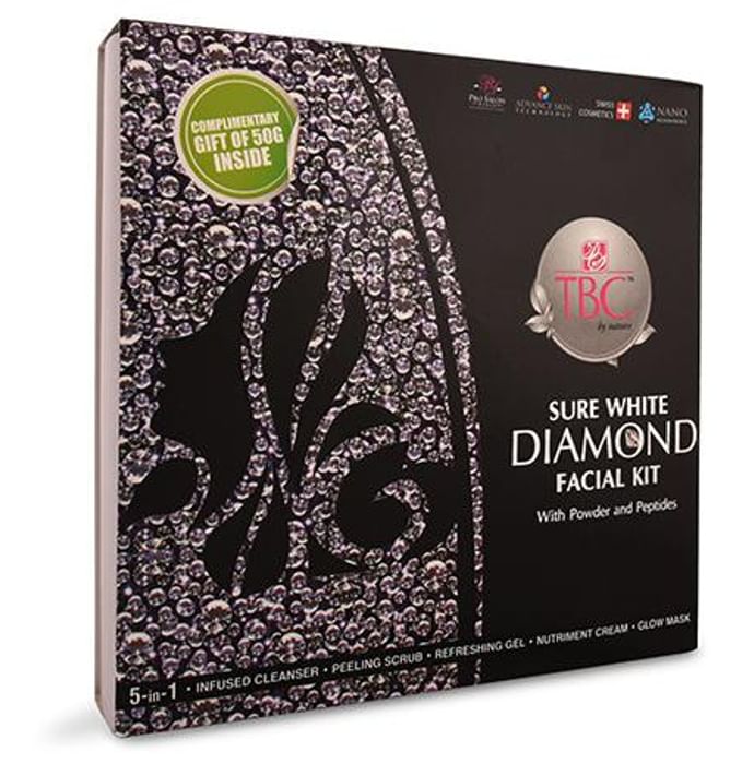 TBC Facial Kit (Complimentary Gift of 50gm Inside) Sure White Diamond - Classic Derma