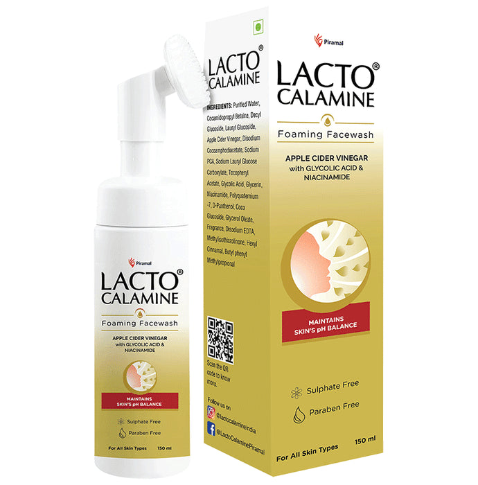 Lacto Calamine Apple Cider Vinegar Foaming Face Wash - Classic Derma