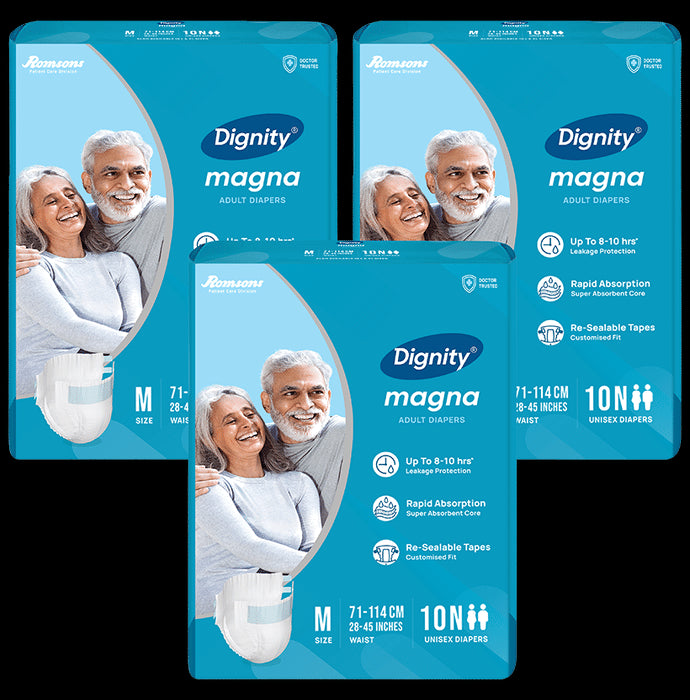 Dignity Magna Adult Diaper (10 Each) Medium - Classic Derma