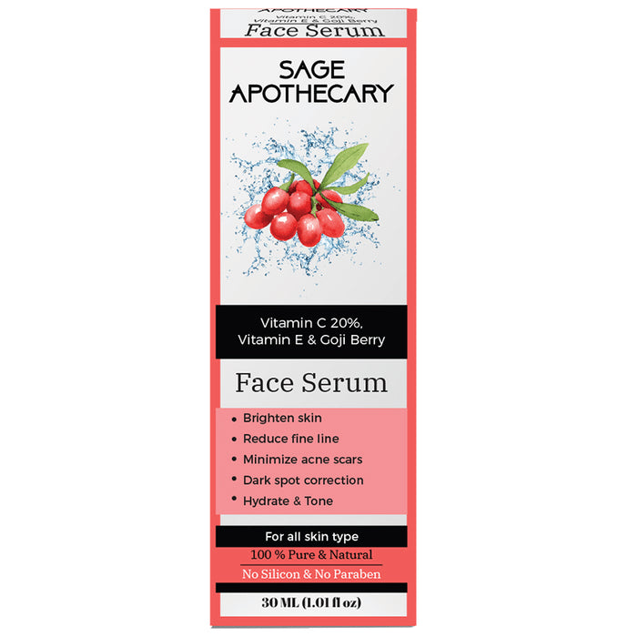Sage Apothecary Vitamin C 20%, Vitamin E & Coji Berry Face Serum - Classic Derma