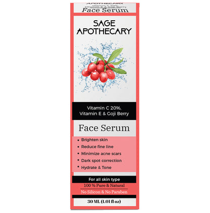 Sage Apothecary Vitamin C 20%, Vitamin E & Coji Berry Face Serum - Classic Derma