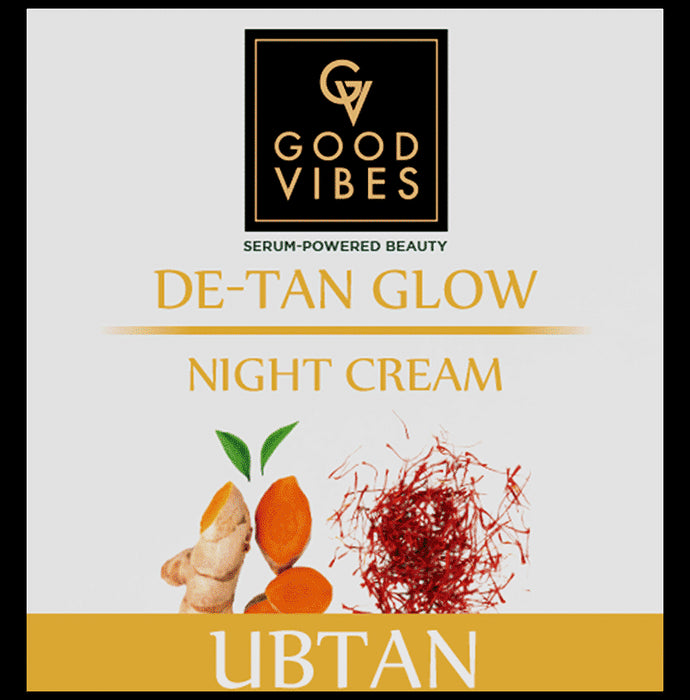 Good Vibes De-Tan Glow Night Cream Ubtan - Classic Derma